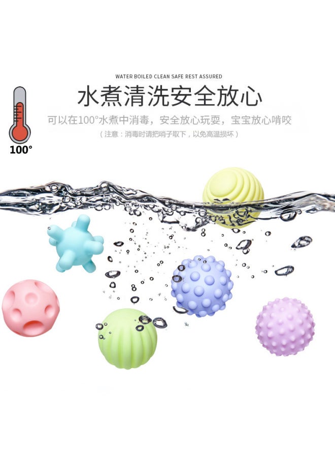 Baby Touch Ball Manhattan Tactile Perception Touch Hand Grasp Ball Baby Grasp Training Soft Rubber Ball Educational Toy - Image 3